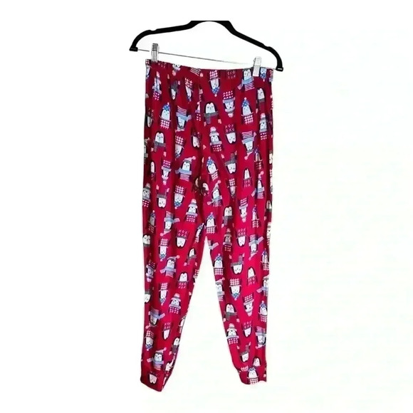Secret Treasures Women’s Sz M 8 Pajama Pants Joggers Penguin Red Soft pre-loved - Picture 4 of 5